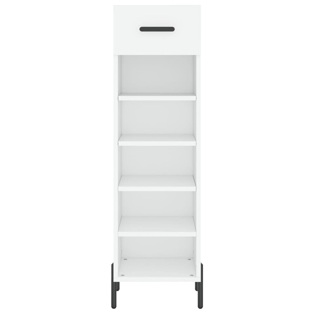 vidaXL Shoe Cabinet White 30x35x105 cm Engineered Wood 4