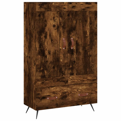 vidaXL Highboard Smoked Oak 69.5x31x115 cm Engineered Wood 2