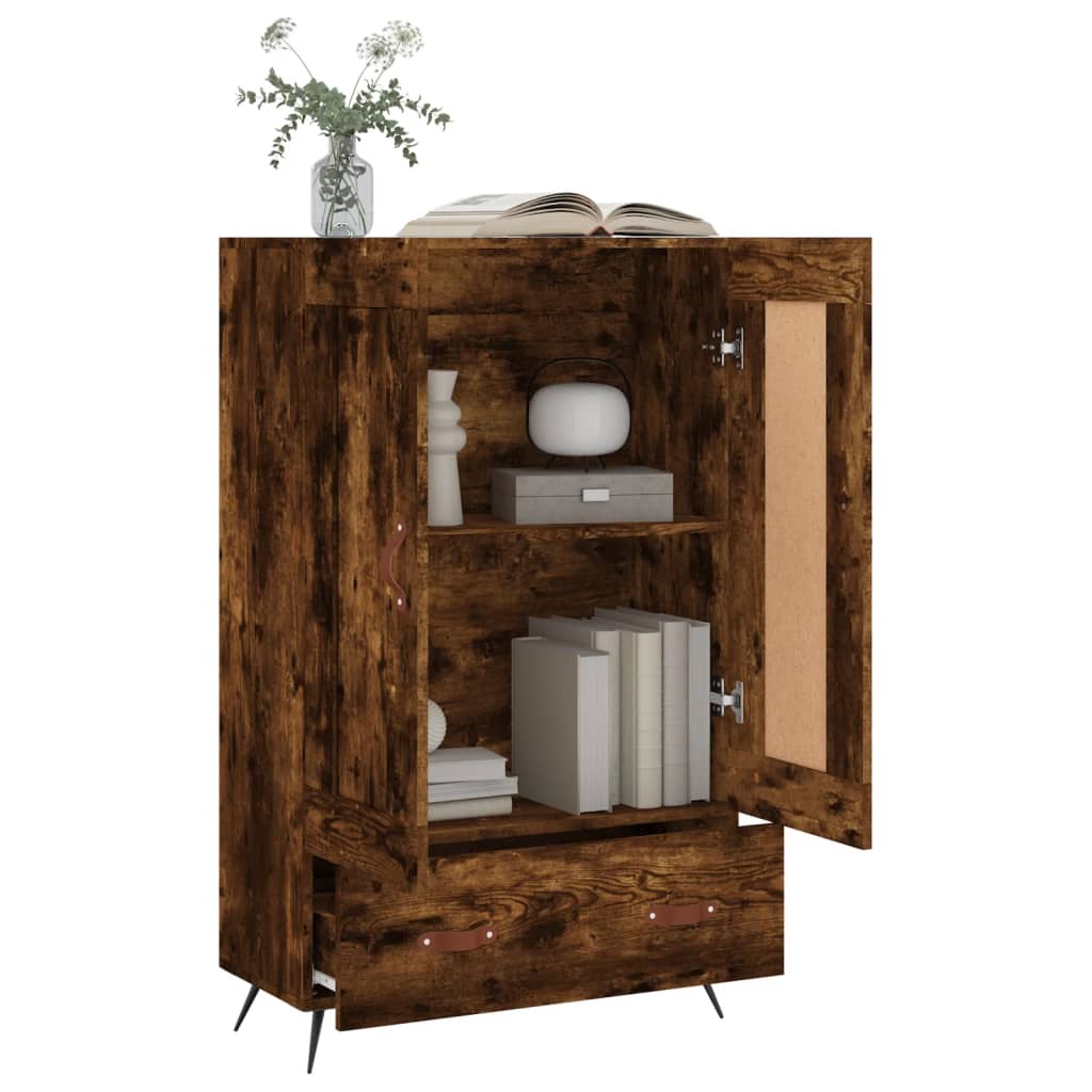 vidaXL Highboard Smoked Oak 69.5x31x115 cm Engineered Wood 4