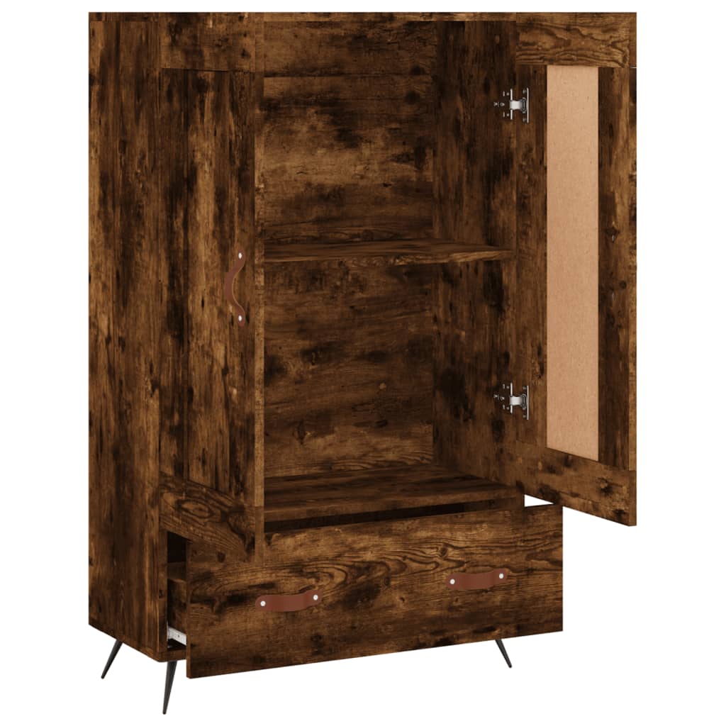 vidaXL Highboard Smoked Oak 69.5x31x115 cm Engineered Wood 6