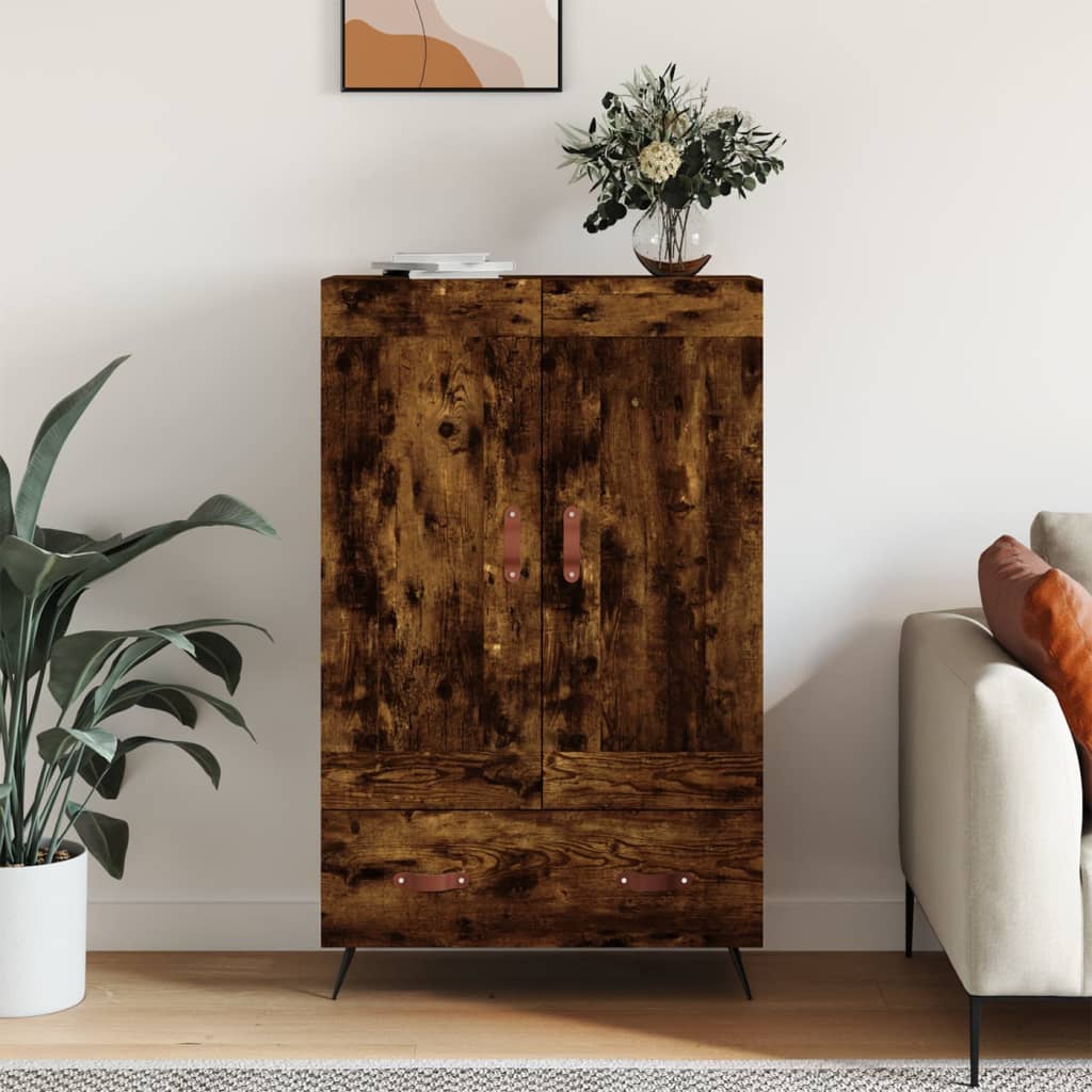 vidaXL Highboard Smoked Oak 69.5x31x115 cm Engineered Wood 1