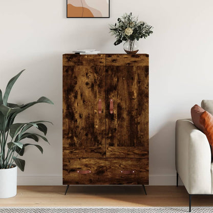 vidaXL Highboard Smoked Oak 69.5x31x115 cm Engineered Wood 1