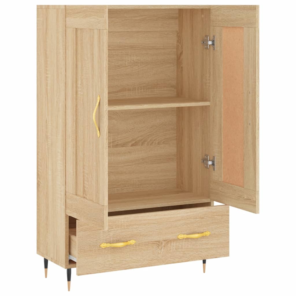 vidaXL Highboard Sonoma Oak 69.5x31x115 cm Engineered Wood 6