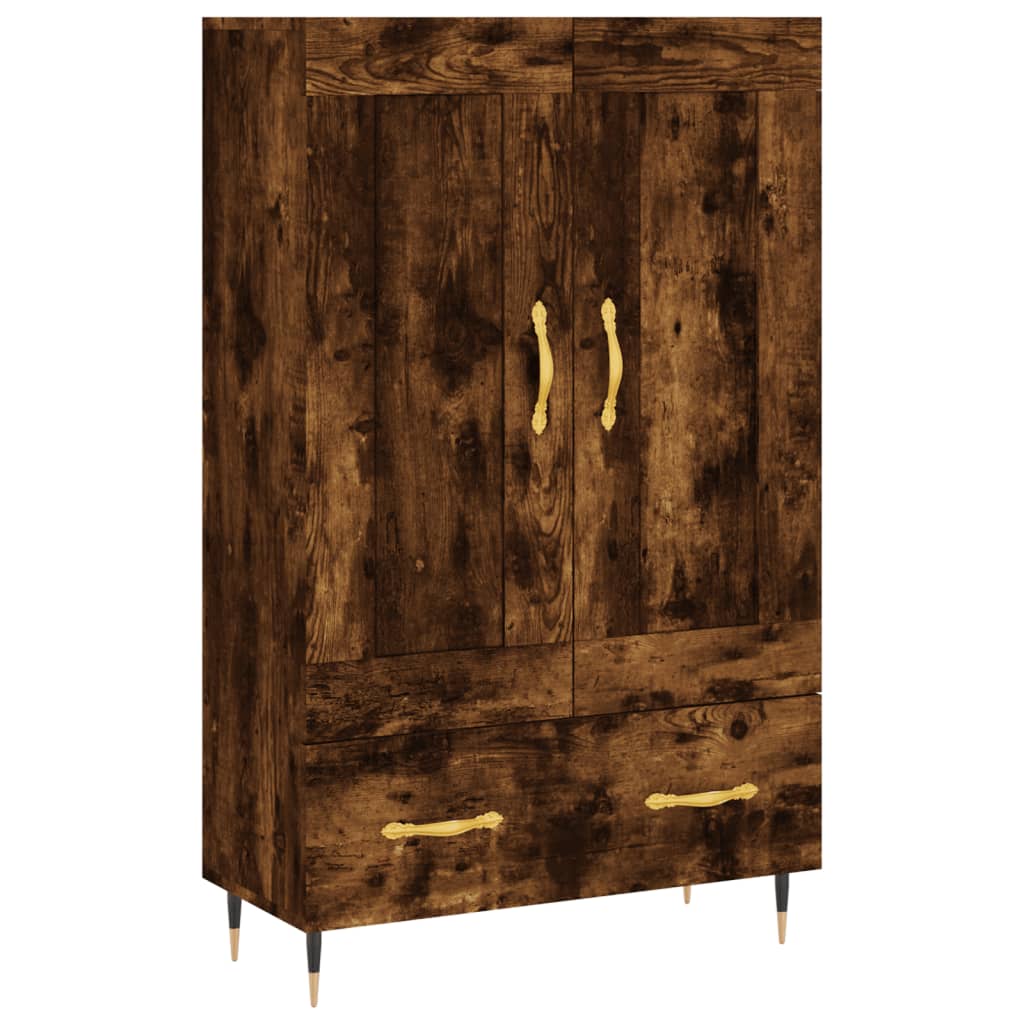 vidaXL Highboard Smoked Oak 69.5x31x115 cm Engineered Wood 2