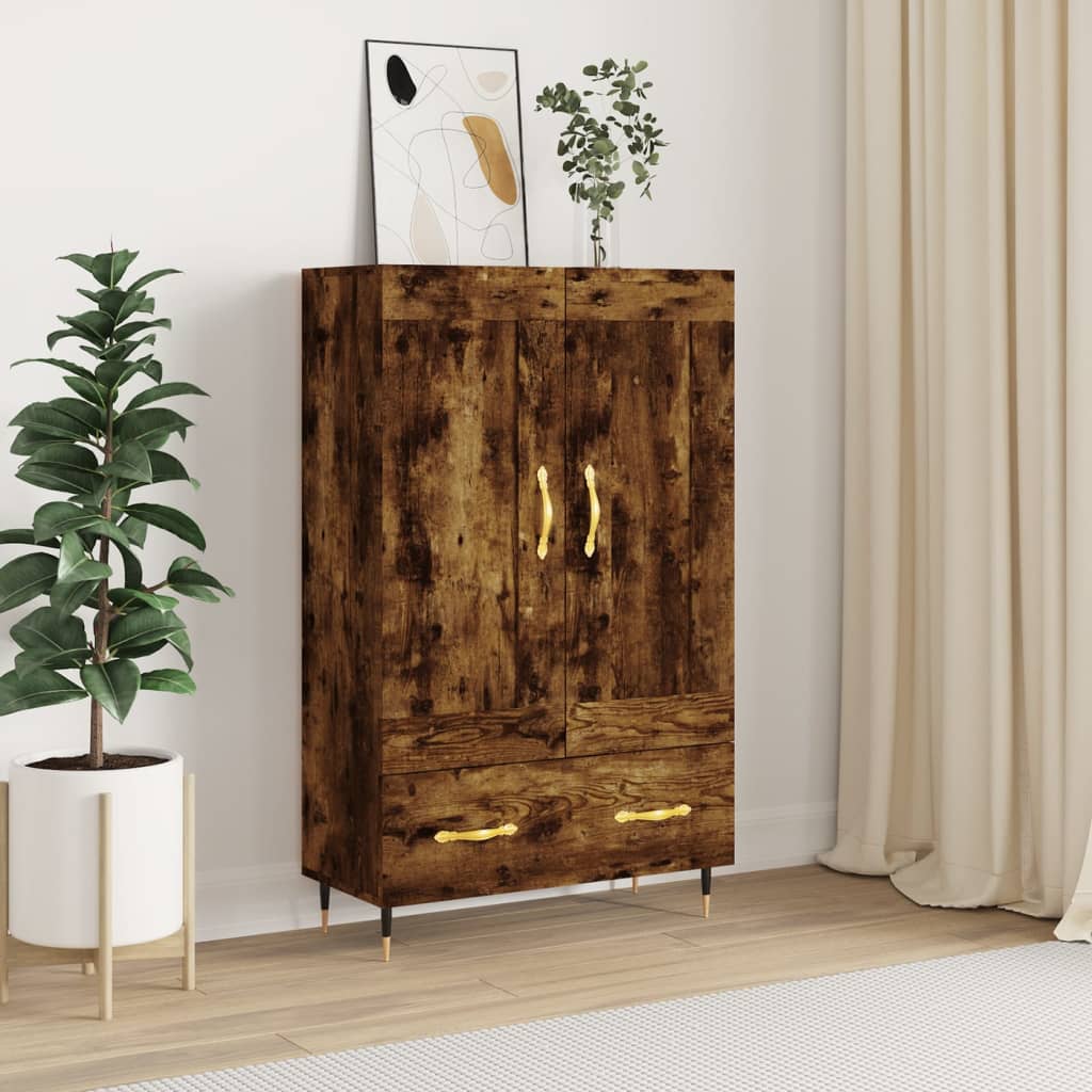 vidaXL Highboard Smoked Oak 69.5x31x115 cm Engineered Wood 1