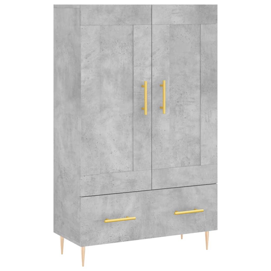 vidaXL Highboard Concrete Grey 69.5x31x115 cm Engineered Wood 2
