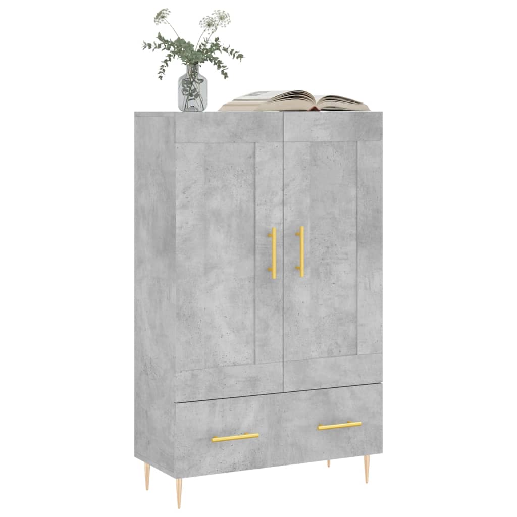 vidaXL Highboard Concrete Grey 69.5x31x115 cm Engineered Wood 3