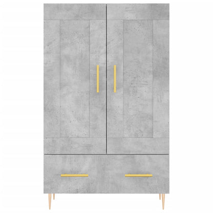 vidaXL Highboard Concrete Grey 69.5x31x115 cm Engineered Wood 5