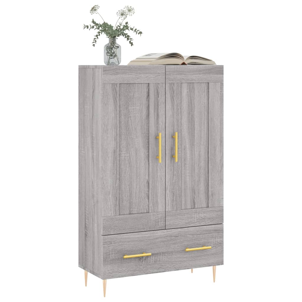 vidaXL Highboard Grey Sonoma 69.5x31x115 cm Engineered Wood 3
