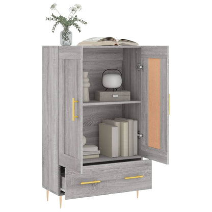 vidaXL Highboard Grey Sonoma 69.5x31x115 cm Engineered Wood 4