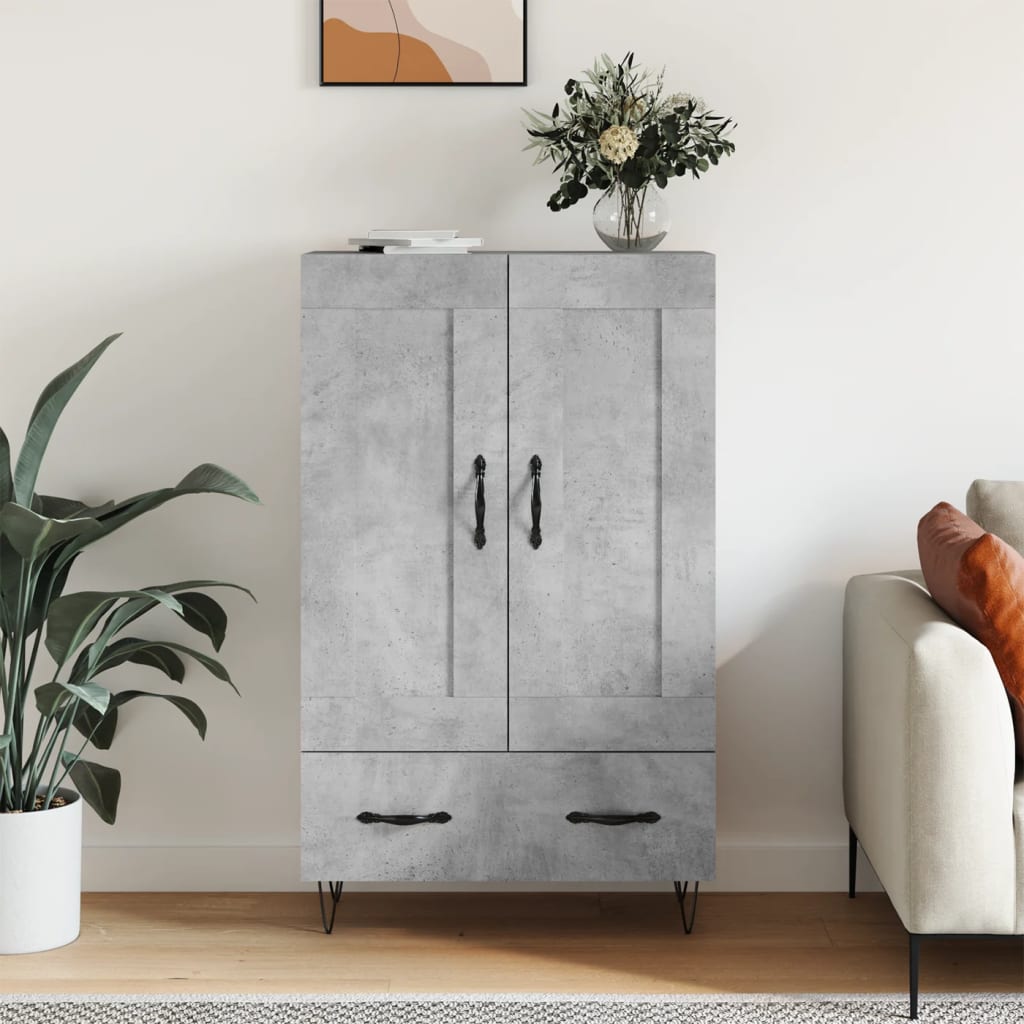 Highboard 69,5x31x115 cm Engineered Wood Concrete grey