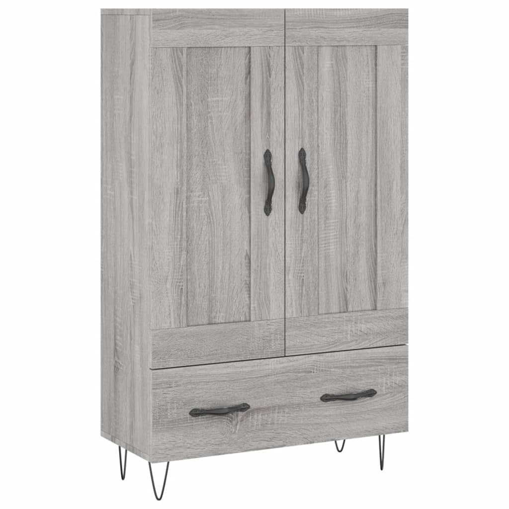 vidaXL Highboard Grey Sonoma 69.5x31x115 cm Engineered Wood 2