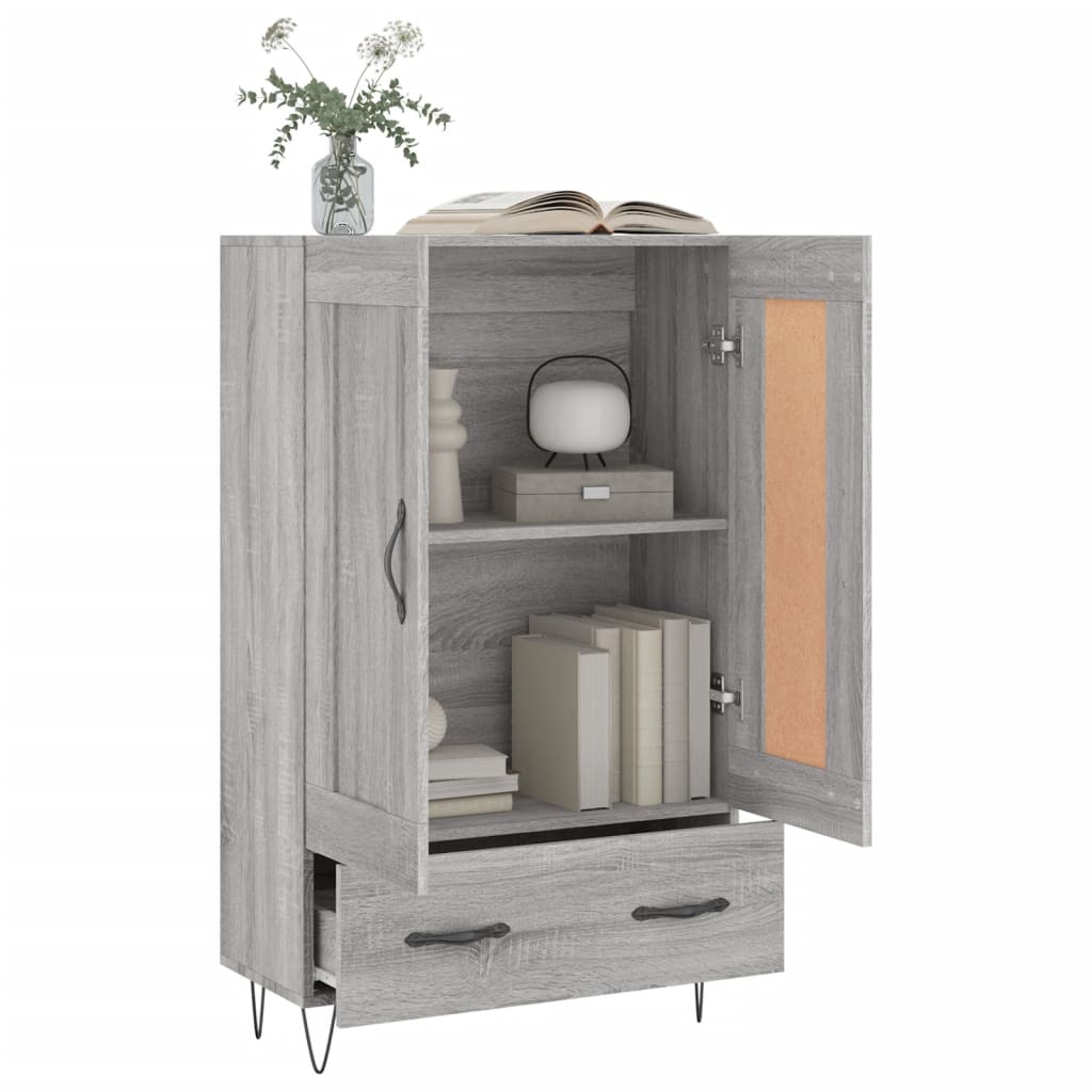 vidaXL Highboard Grey Sonoma 69.5x31x115 cm Engineered Wood 4