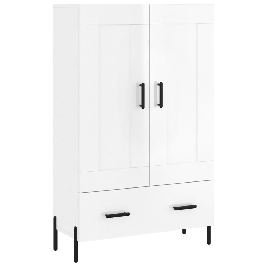 vidaXL Highboard High Gloss White 69.5x31x115 cm Engineered Wood 2