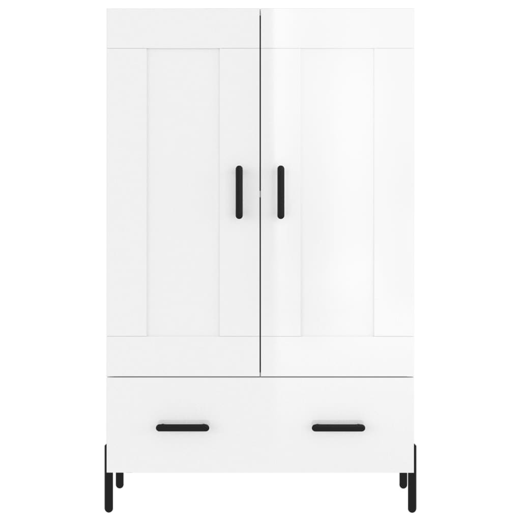 vidaXL Highboard High Gloss White 69.5x31x115 cm Engineered Wood 5