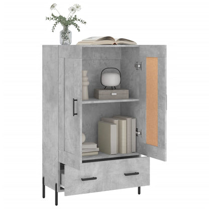 vidaXL Highboard Concrete Grey 69.5x31x115 cm Engineered Wood 4