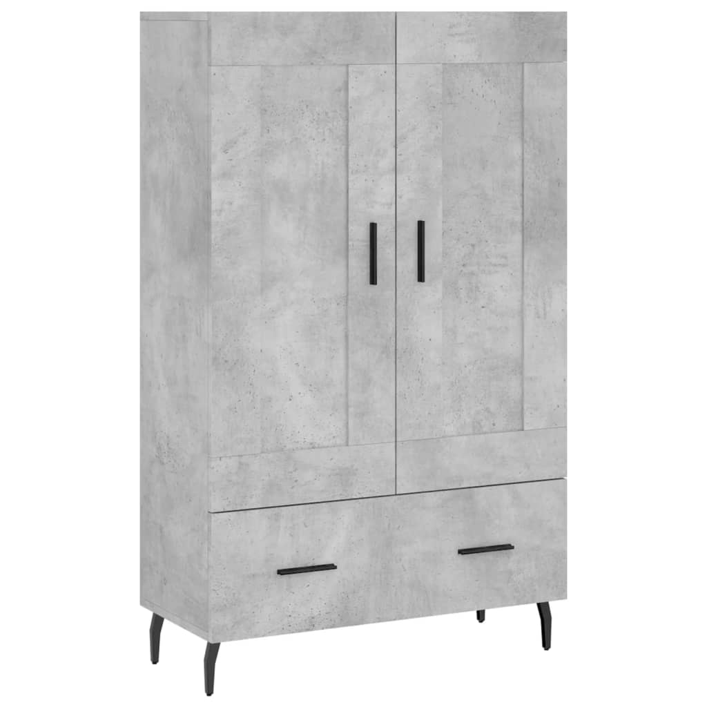 vidaXL Highboard Concrete Grey 69.5x31x115 cm Engineered Wood 2