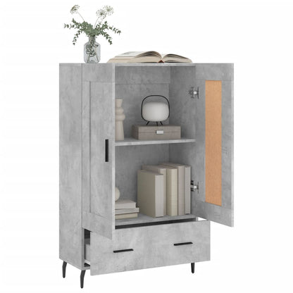 vidaXL Highboard Concrete Grey 69.5x31x115 cm Engineered Wood 4
