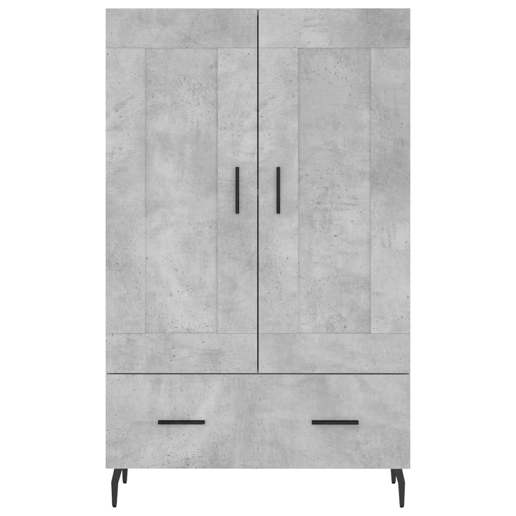vidaXL Highboard Concrete Grey 69.5x31x115 cm Engineered Wood 5