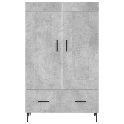 vidaXL Highboard Concrete Grey 69.5x31x115 cm Engineered Wood 5