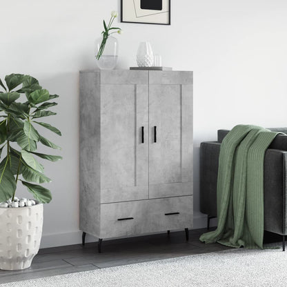 vidaXL Highboard Concrete Grey 69.5x31x115 cm Engineered Wood 1