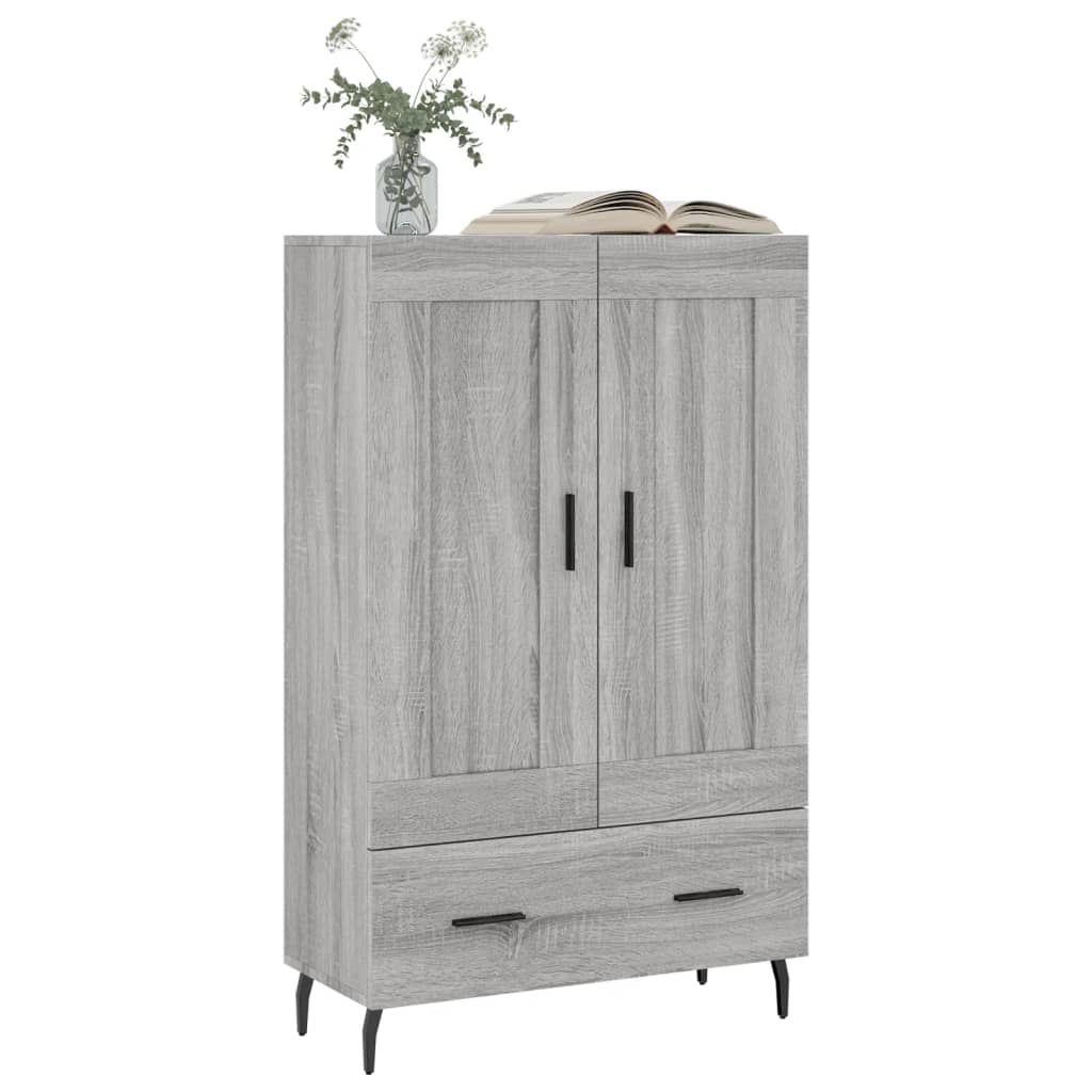 vidaXL Highboard Grey Sonoma 69.5x31x115 cm Engineered Wood 3