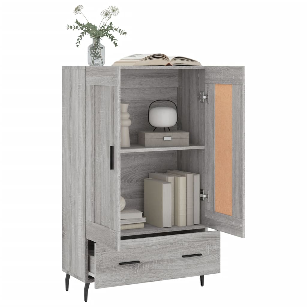 vidaXL Highboard Grey Sonoma 69.5x31x115 cm Engineered Wood 4