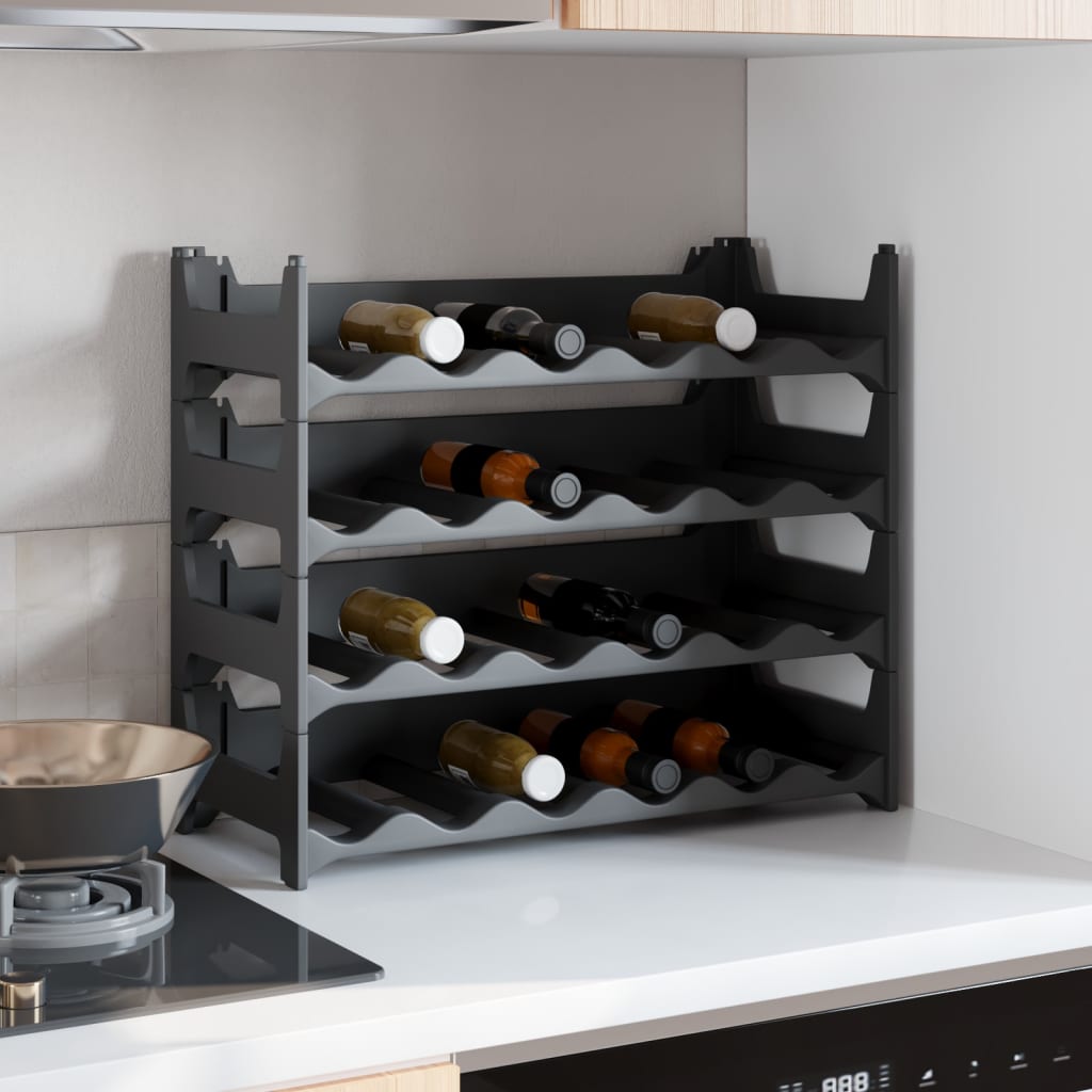 vidaXL Wine Rack for 24 Bottles PP Stackable 1