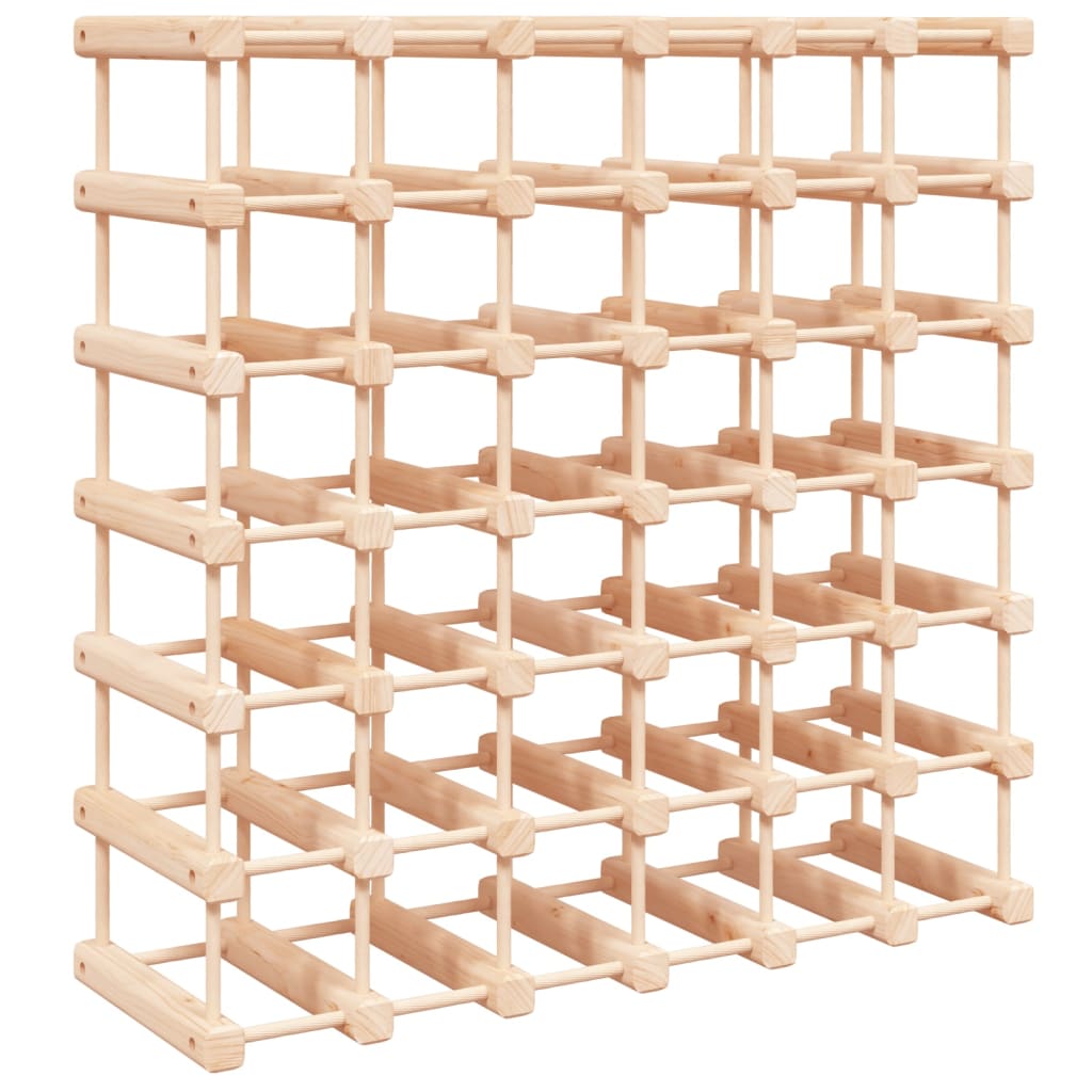 vidaXL Wine Rack for 42 Bottles 68.5x23x68.5 cm Solid Wood Pine 2