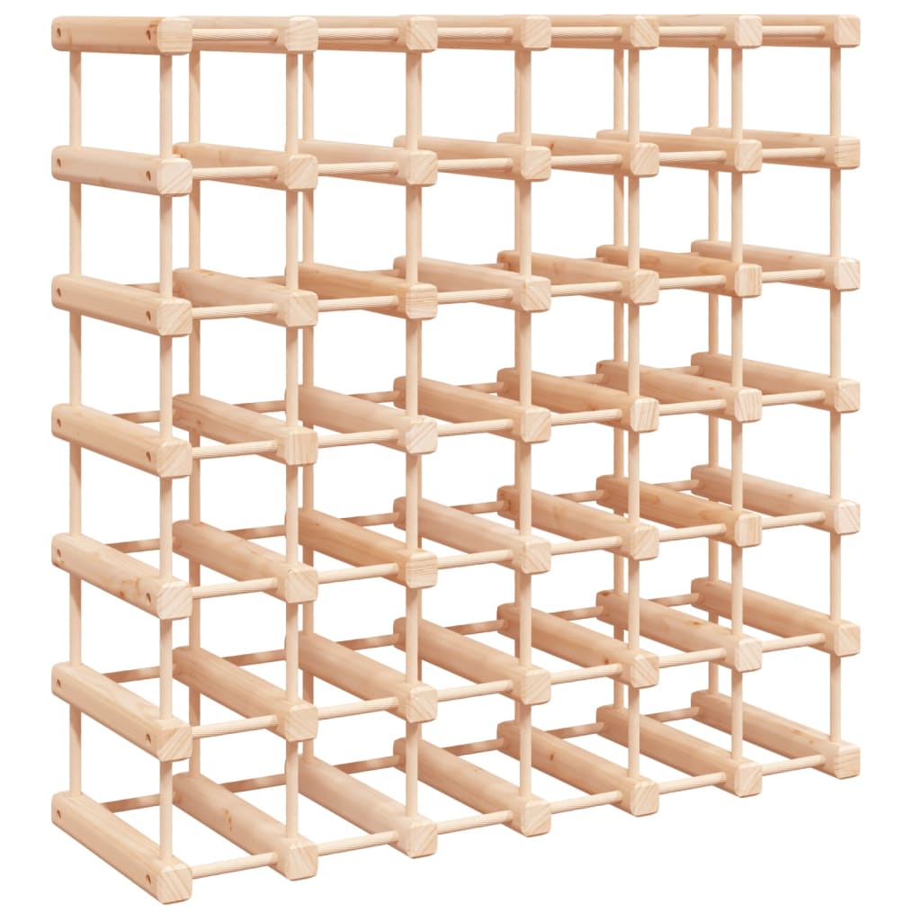 vidaXL Wine Rack for 42 Bottles 68.5x23x68.5 cm Solid Wood Pine 5