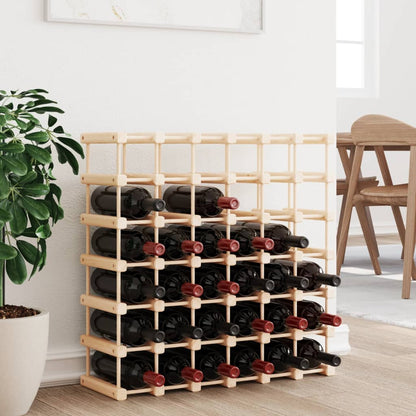vidaXL Wine Rack for 42 Bottles 68.5x23x68.5 cm Solid Wood Pine 1