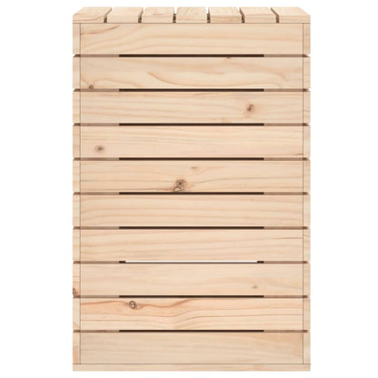 vidaXL Laundry Basket 44x44x66 cm Solid Wood Pine 5