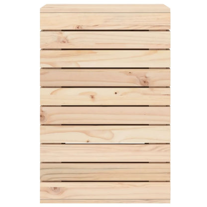 vidaXL Laundry Basket 44x44x66 cm Solid Wood Pine 6