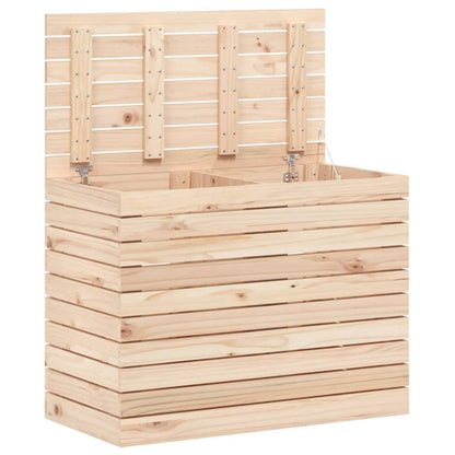 vidaXL Laundry Basket 88.5x44x66 cm Solid Wood Pine 4