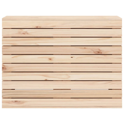 vidaXL Laundry Basket 88.5x44x66 cm Solid Wood Pine 5
