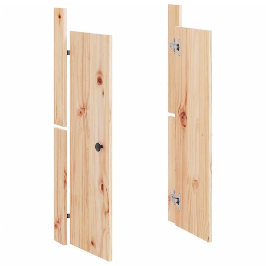 vidaXL Outdoor Kitchen Doors "MEPPEL" 2 pcs 50x9x82 cm Solid Wood Pine 4