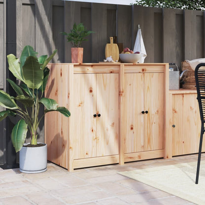 vidaXL Outdoor Kitchen Doors "MEPPEL" 2 pcs 50x9x82 cm Solid Wood Pine 1