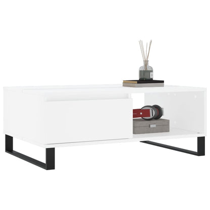 vidaXL Coffee Table White 90x60x35 cm Engineered Wood 3