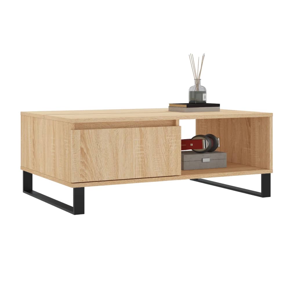 vidaXL Coffee Table Sonoma Oak 90x60x35 cm Engineered Wood 3
