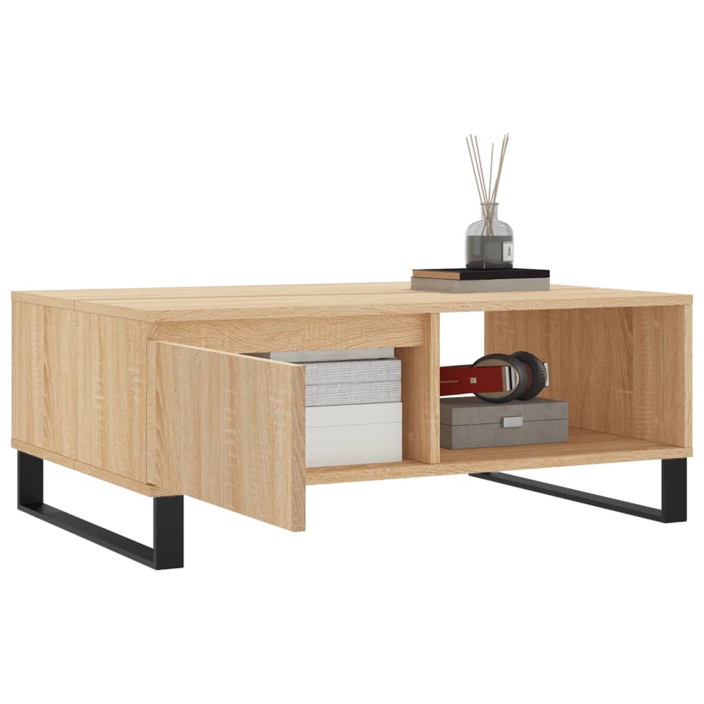 vidaXL Coffee Table Sonoma Oak 90x60x35 cm Engineered Wood 4