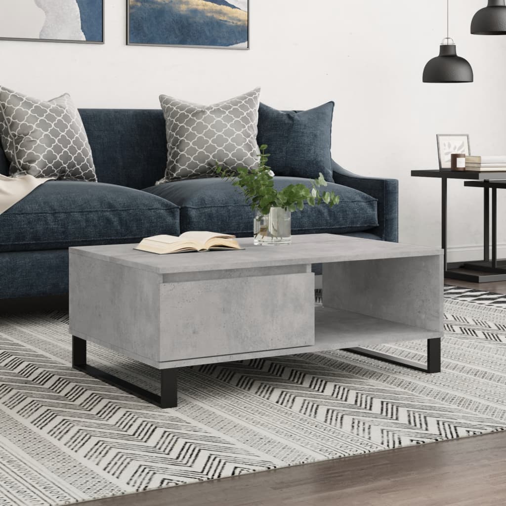 vidaXL Coffee Table Concrete Grey 90x60x35 cm Engineered Wood 1