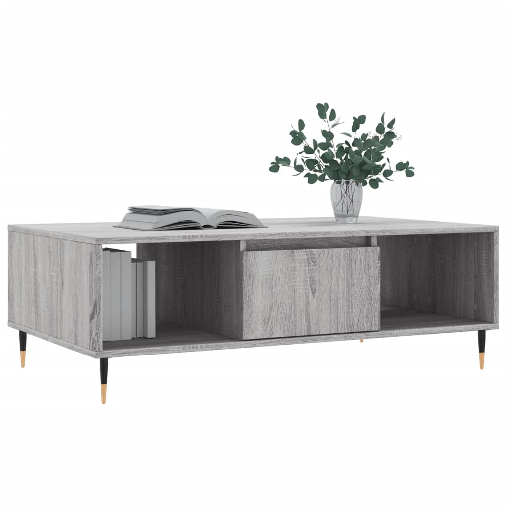 vidaXL Coffee Table Grey Sonoma 104x60x35 cm Engineered Wood 3