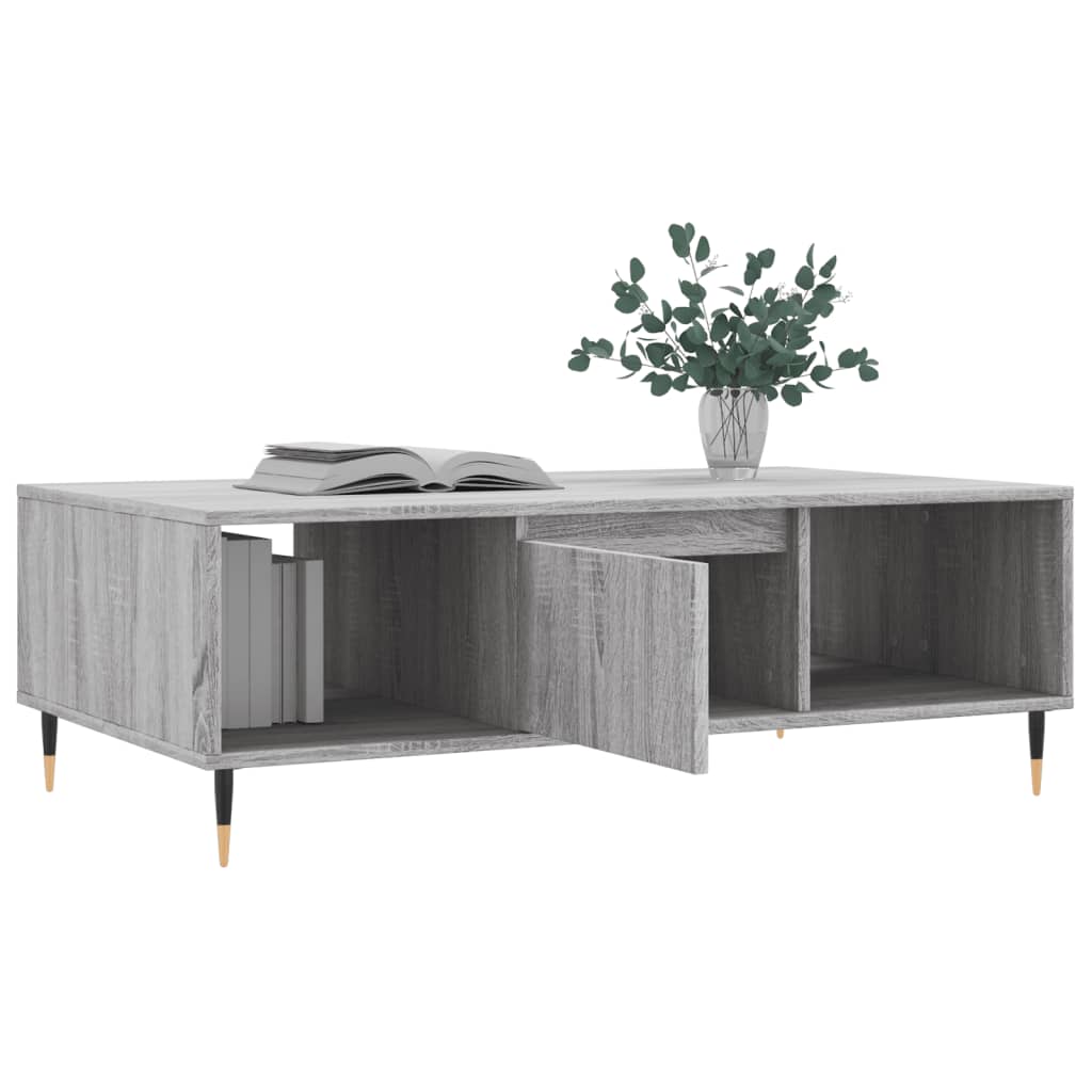 vidaXL Coffee Table Grey Sonoma 104x60x35 cm Engineered Wood 4