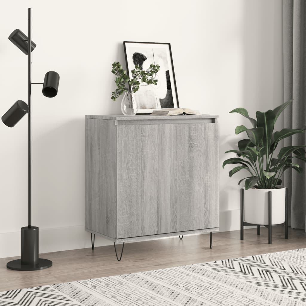 vidaXL Sideboard Grey Sonoma 60x35x70 cm Engineered Wood 1