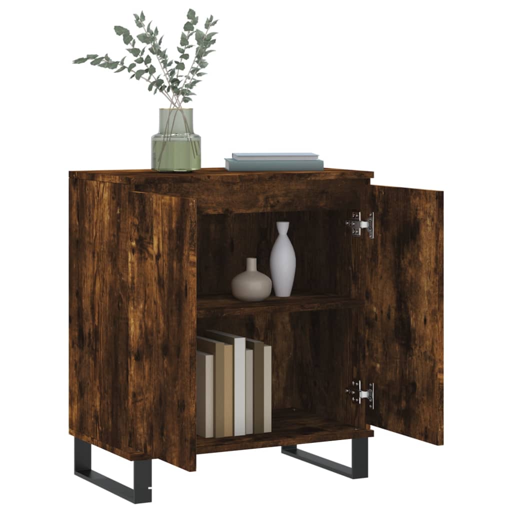 vidaXL Sideboard Smoked Oak 60x35x70 cm Engineered Wood 4