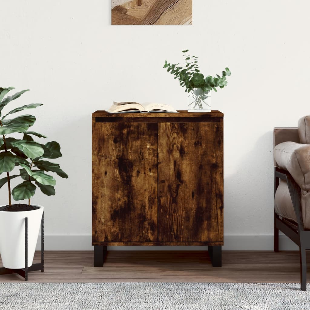 vidaXL Sideboard Smoked Oak 60x35x70 cm Engineered Wood 1