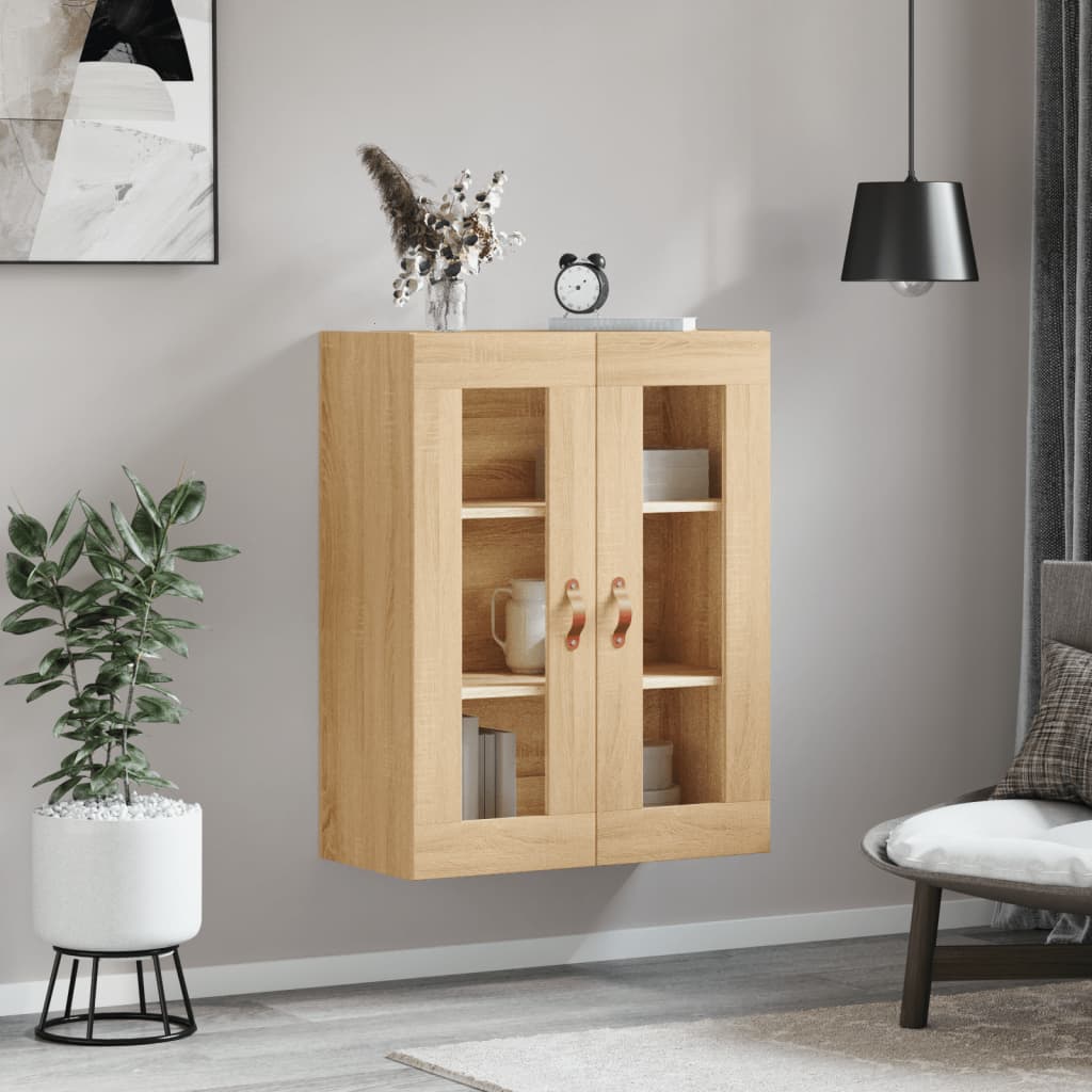vidaXL Wall Mounted Cabinet Sonoma Oak 69.5x34x90 cm 3