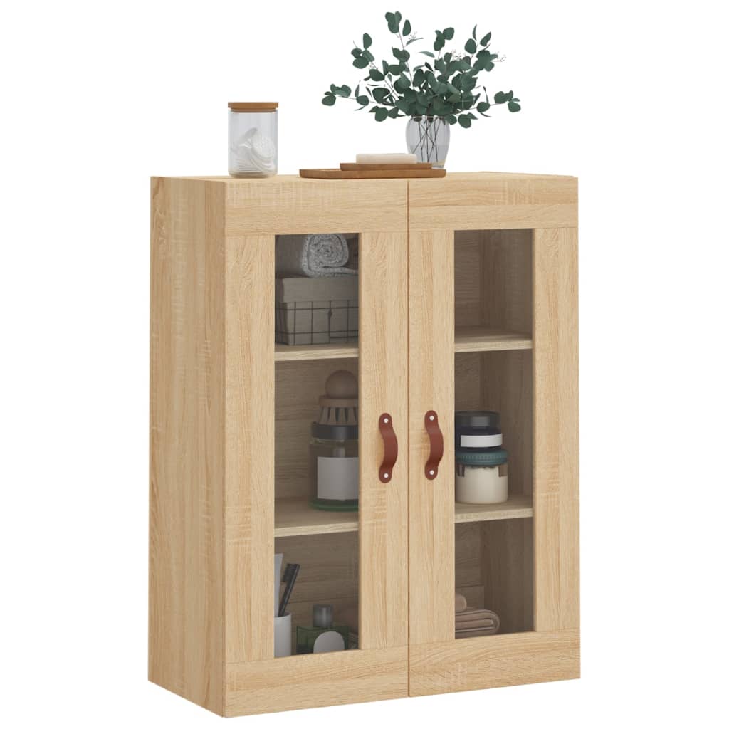 vidaXL Wall Mounted Cabinet Sonoma Oak 69.5x34x90 cm 4