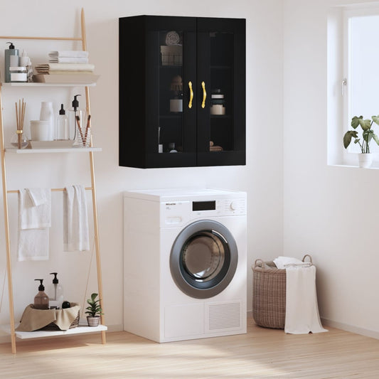 Wall Mounted Cabinet 69,5x34x90 cm Black