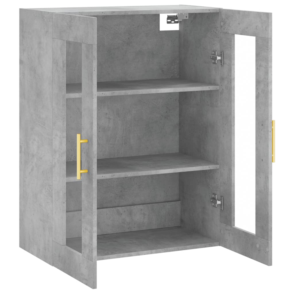 vidaXL Wall Mounted Cabinet Concrete Grey 69.5x34x90 cm 6